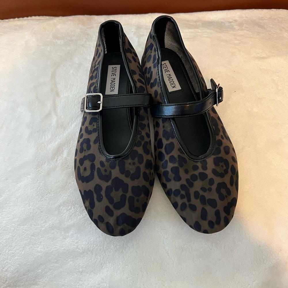 Steve Madden Animal Print Mary Jane Flats - Picture 3 of 8